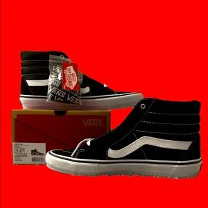 New Vans ! Sk8- HI Pro  black and white size 11 MEN